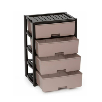 Комод пластм. "Колорит" 4 ящика 810х560х390мм Венге/Бежевый М8761 (ЗПИ "Альтернатива") *1 Комод пластм. "Колорит" 4 ящика 810х560х390мм Венге/Бежевый М8761 (ЗПИ "Альтернатива") *1