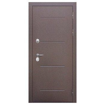 Дверь входная 2050х860х110 мм Ferroni Isoterma, правая, медный антик/темный кипарис