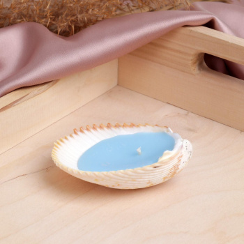 Свеча-ракушка "Time to dream",голубая, 9 х 6 х 2,5 см 6581970