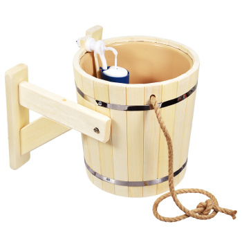 Русский душ 20 л, обливное устройство c пластиковой вставкой и наливным клапаном в коробке, липа, "Б