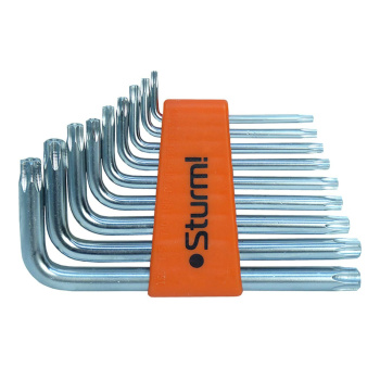 Набор ключей шестигр. STURM TORX CrV Т9-Т50 короткие (арт.1045-04-9x9-TS) *1/10