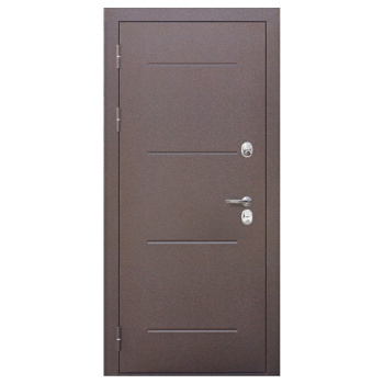 Дверь входная 2050х860х110 мм Ferroni Isoterma, левая, медный антик/темный кипарис