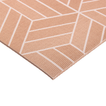 Коврик для ванной ПВХ шир. 65см х12м "V-line" Фотопечать 7167-cubes_brown "Кубы коричневые" *12