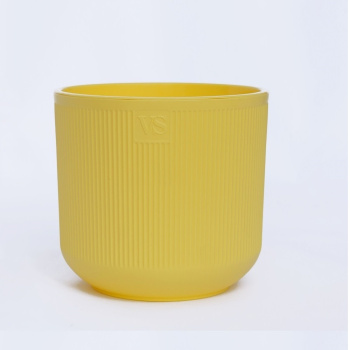 Кашпо пластм. "Росси" 4,4л d верха 190мм h170мм со вставкой Желтый AMR-4,4-07 ("VipSet") *1/8