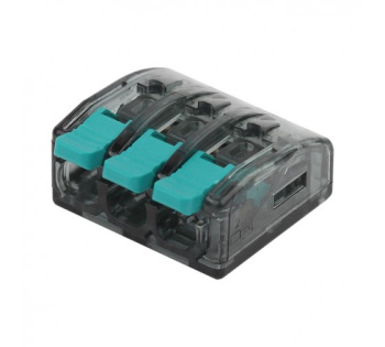 Клемма соединительная 3 конт. с рычажками 0,5-4мм2 (в уп2шт) Б0043968 * 1/30